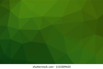 Light Green vector blurry hexagon template. Creative illustration in halftone style with gradient. The best triangular design for your business.