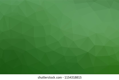 Light Green vector blurry hexagon template. Shining illustration, which consist of triangles. The best triangular design for your business.