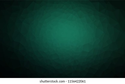 Light Green vector blurry hexagon template. Shining illustration, which consist of triangles. A completely new template for your business design.