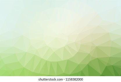 Light Green vector blurry hexagon template. A sample with polygonal shapes. The best triangular design for your business.
