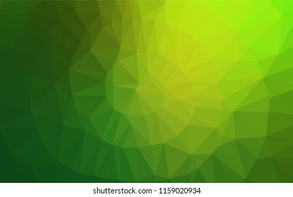 Light Green vector blurry hexagon template. A sample with polygonal shapes. The polygonal design can be used for your web site.