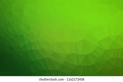 Light Green vector blurry hexagon pattern. Shining illustration, which consist of triangles. The polygonal design can be used for your web site.