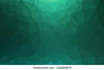 Light Green vector blurry hexagon texture. Geometric illustration in Origami style with gradient.  The best triangular design for your business.
