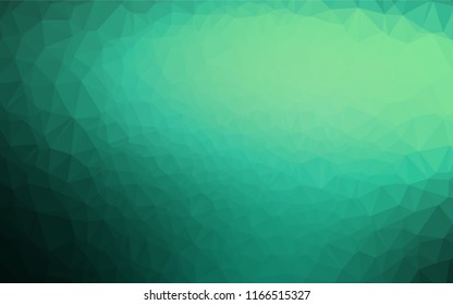 Light Green vector blurry hexagon pattern. An elegant bright illustration with gradient. The completely new template can be used for your brand book.