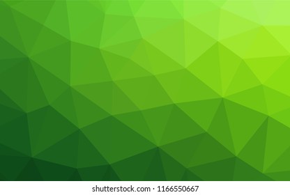 Light Green vector blurry hexagon texture. Colorful illustration in abstract style with gradient. Triangular pattern for your business design.