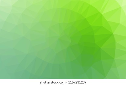 Light Green vector blurry hexagon template. A sample with polygonal shapes. The polygonal design can be used for your web site.
