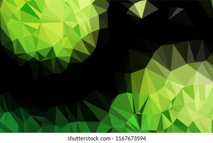 Light Green vector blurry hexagon texture. Colorful abstract illustration with gradient. The best triangular design for your business.