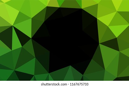 Light Green vector blurry hexagon template. Colorful abstract illustration with gradient. The polygonal design can be used for your web site.