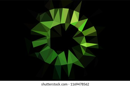 Light Green vector blurry hexagon texture. Modern geometrical abstract illustration with gradient. Triangular pattern for your business design.