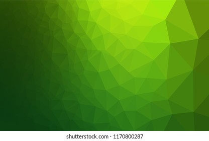 Light Green vector blurry hexagon pattern. Modern geometrical abstract illustration with gradient. Triangular pattern for your business design.