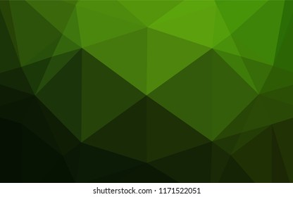 Light Green vector blurry hexagon pattern. Creative illustration in halftone style with gradient. The completely new template can be used for your brand book.