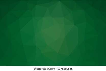 Light Green vector blurry hexagon pattern. Geometric illustration in Origami style with gradient.  The textured pattern can be used for background.
