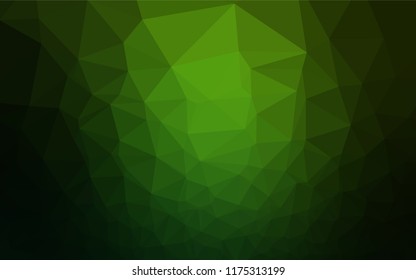 Light Green vector blurry hexagon template. Creative illustration in halftone style with gradient. The elegant pattern can be used as part of a brand book.