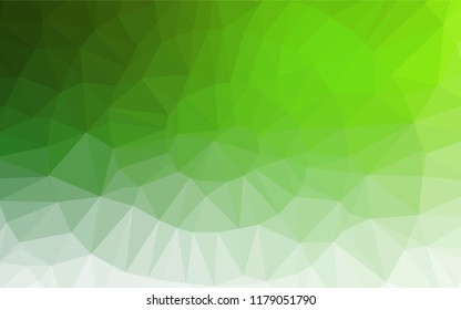 Light Green vector blurry hexagon template. Shining colored illustration in a low poly style. A completely new template for your business design.