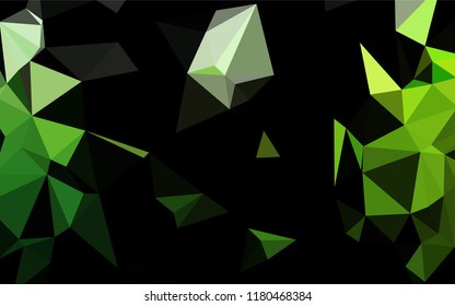 Light Green vector blurry hexagon pattern. Shining colored illustration in a Brand new style. The best triangular design for your business.