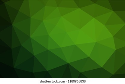 Light Green vector blurry hexagon template. Creative geometric illustration in Origami style with gradient. Brand new design for your business.