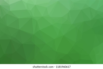 Light Green vector blurry hexagon template. Triangular geometric sample with gradient.  The best triangular design for your business.