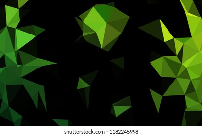 Light Green vector blurry hexagon template. Geometric illustration in Origami style with gradient.  Brand new design for your business.