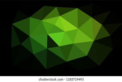 Light Green vector blurry hexagon texture. Geometric illustration in Origami style with gradient.  The polygonal design can be used for your web site.