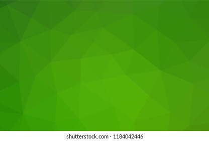 Light Green vector blurry hexagon template. Triangular geometric sample with gradient.  A completely new design for your business.