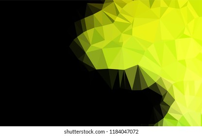 Light Green vector blurry hexagon texture. Geometric illustration in Origami style with gradient.  The textured pattern can be used for background.