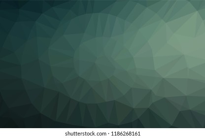 Light Green vector blurry hexagon template. Shining illustration, which consist of triangles. The textured pattern can be used for background.
