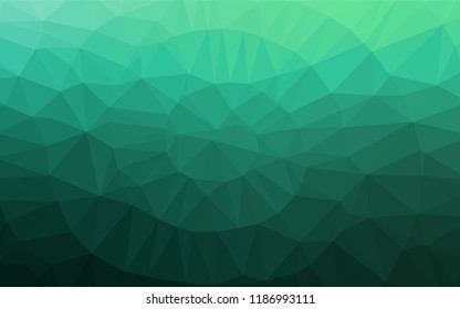 Light Green vector blurry hexagon texture. A sample with polygonal shapes. The best triangular design for your business.