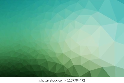 Light Green vector blurry hexagon template. Creative geometric illustration in Origami style with gradient. Brand new style for your business design.