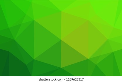 Light Green vector blurry hexagon template. Colorful abstract illustration with gradient. Triangular pattern for your business design.