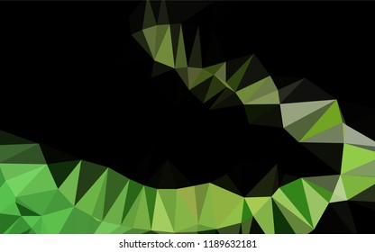 Light Green vector blurry hexagon template. Modern geometrical abstract illustration with gradient. The best triangular design for your business.