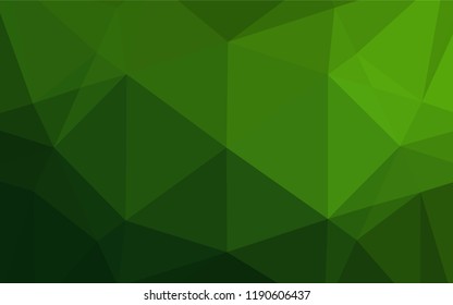 Light Green vector blurry hexagon template. Modern geometrical abstract illustration with gradient. Triangular pattern for your business design.