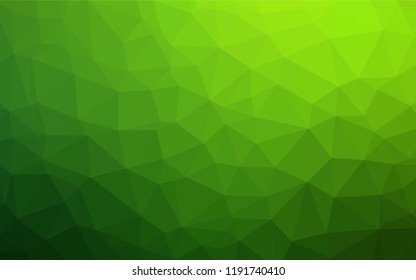 Light Green vector blurry hexagon template. Creative illustration in halftone style with gradient. A completely new design for your business.