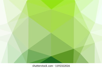 Light Green vector blurry hexagon template. Geometric illustration in Origami style with gradient.  The elegant pattern can be used as part of a brand book.