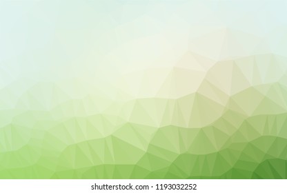 Light Green vector blurry hexagon template. Brand new colored illustration in blurry style with gradient. A completely new design for your business.