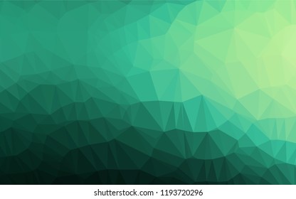 Light Green vector blurry hexagon pattern. An elegant bright illustration with gradient. A completely new design for your business.