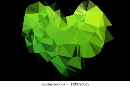 Light Green vector blurry hexagon pattern. Glitter abstract illustration with an elegant design. A completely new design for your business.
