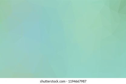 Light Green vector blurry hexagon template. Triangular geometric sample with gradient.  The polygonal design can be used for your web site.