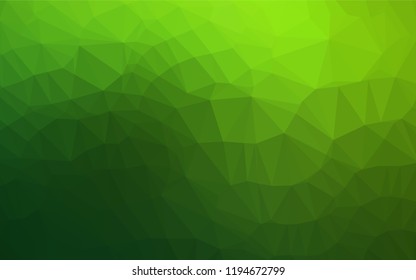 Light Green vector blurry hexagon template. Colorful illustration in abstract style with gradient. The template can be used as a background for cell phones.