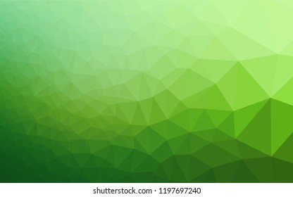 Light Green vector blurry hexagon texture. Shining colored illustration in a Brand new style. Triangular pattern for your business design.