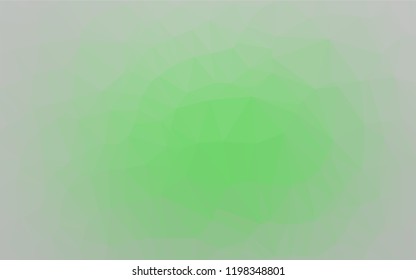 Light Green vector blurry hexagon texture. Shining illustration, which consist of triangles. The best triangular design for your business.