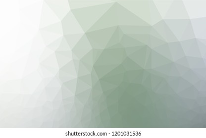 Light Green vector blurry hexagon texture. Triangular geometric sample with gradient.  Brand new design for your business.