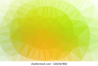 Light Green vector blurry hexagon texture. Shining illustration, which consist of triangles. Brand new style for your business design.