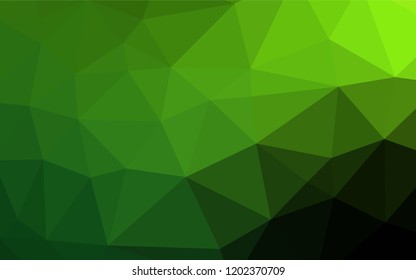 Light Green vector blurry hexagon pattern. A vague abstract illustration with gradient. The template can be used as a background for cell phones.