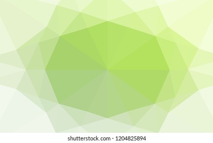 Light Green vector blurry hexagon pattern. A sample with polygonal shapes. Triangular pattern for your business design.