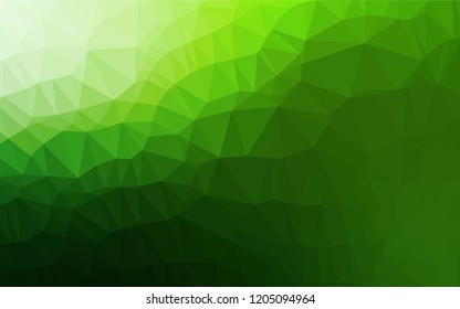 Light Green vector blurry hexagon pattern. Colorful abstract illustration with gradient. Triangular pattern for your business design.