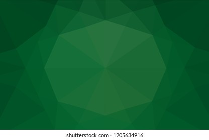 Light Green vector blurry hexagon pattern. Glitter abstract illustration with an elegant design. A completely new design for your business.