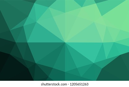 Light Green vector blurry hexagon template. Creative illustration in halftone style with gradient. Brand new style for your business design.