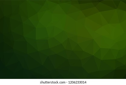 Light Green vector blurry hexagon pattern. Geometric illustration in Origami style with gradient.  The polygonal design can be used for your web site.
