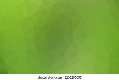 Light Green vector blurry hexagon pattern. Geometric illustration in Origami style with gradient.  The template can be used as a background for cell phones.