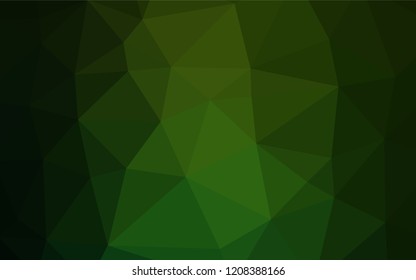 Light Green vector blurry hexagon texture. Geometric illustration in Origami style with gradient.  Brand new style for your business design.